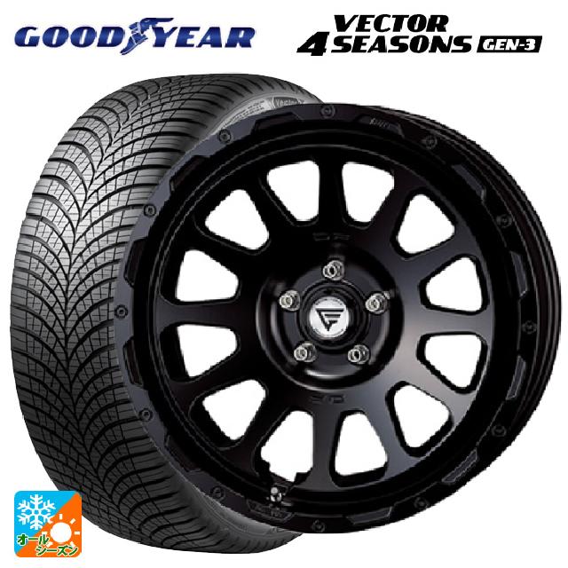 225/55R18 102W XL グッドイヤー ベクター4シーズンズ ジェン3 エクシズルライン デルタフォース オーバル FF サテンブラック 18-8J 国産車用 オールシーズンタイヤホイール4本セット