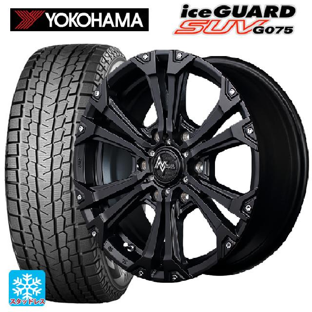 トヨタ ハイエース(200系)用 2025年製 195/80R15 107/105L ヨコハマ アイスガードSUV G075 # エムアイディー ナイトロパワー ジャベリン セミグロスブラック＋ピアス＆ミルド 新品スタッドレスタイヤホイール 4本セット