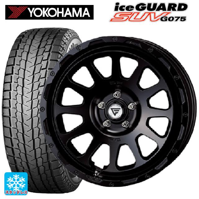 235/65R18 106Q ヨコハマ アイスガードSUV G075 # エクシズルライン デルタフォース オーバル FF サテンブラック 18-8J 国産車用 スタッドレスタイヤホイール4本セット