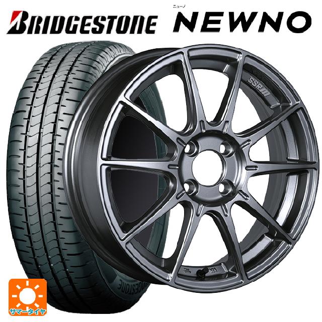 185/60R15 84H ブリヂストン ニューノ 正規品 # タナベ SSR GT X01 ダークシルバー 15-6J 国産車用 サマータイヤホイール4本セット