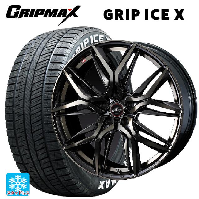 トヨタ カローラ スポーツ(210系)用 205/55R16 91T グリップマックス グリップアイスX ホワイトレター ウェッズ レオニス LM PBMC/TI 新品スタッドレスタイヤホイール 4本セット