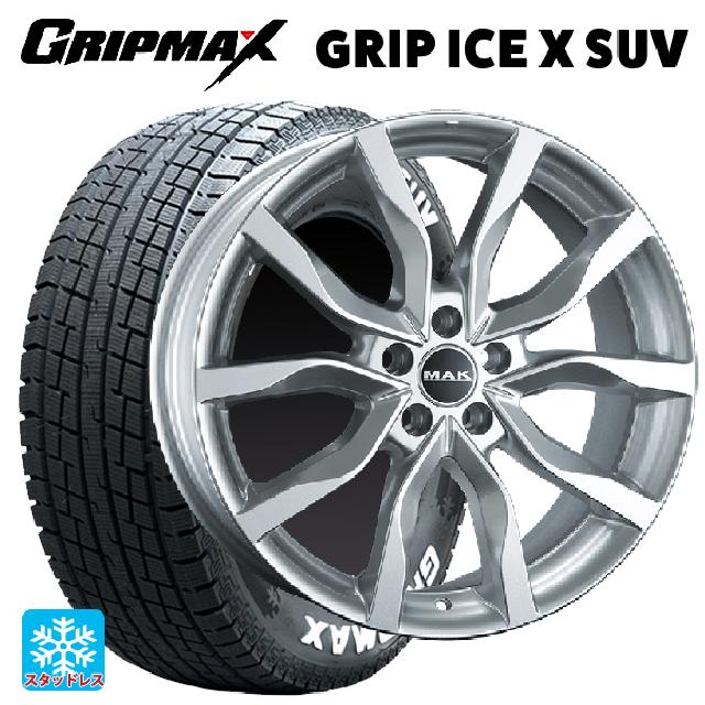 ランドローバー ディスカバリースポーツ(LC2系)用 2022年製 235/60R18 107H XL グリップマックス グリップアイスX SUV ホワイトレター # 阿部商会 マック ハイランズ シルバー 新品スタッドレスタイヤホイール 4本セット