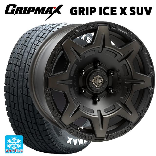 トヨタ ランドクルーザー250(250系)用 265/60R20 115T XL グリップマックス グリップアイスX SUV ホワイトレター # ウェッズ クロスオーバー ガーメンツ スタイルM マットブラッククリア 新品スタッドレスタイヤホイール 4本セット|タイヤホイール専門店コニシタイヤ