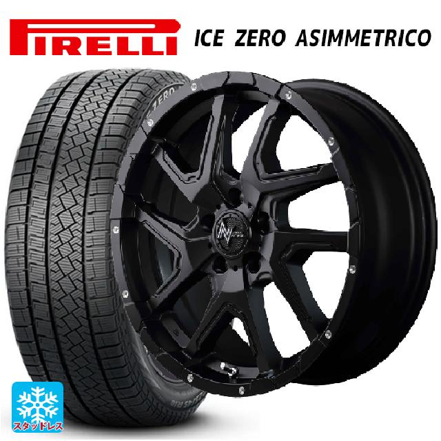 2024年製 205/55R16 91H ピレリ アイスゼロ アシンメトリコ 正規品 エムアイディー ナイトロパワーデリンジャー セミグロスブラック/フランジピアスドリルド 16-7J 国産車用 スタッドレスタイヤホイール4本セット｜タイヤホイール専門店コニシタイヤ