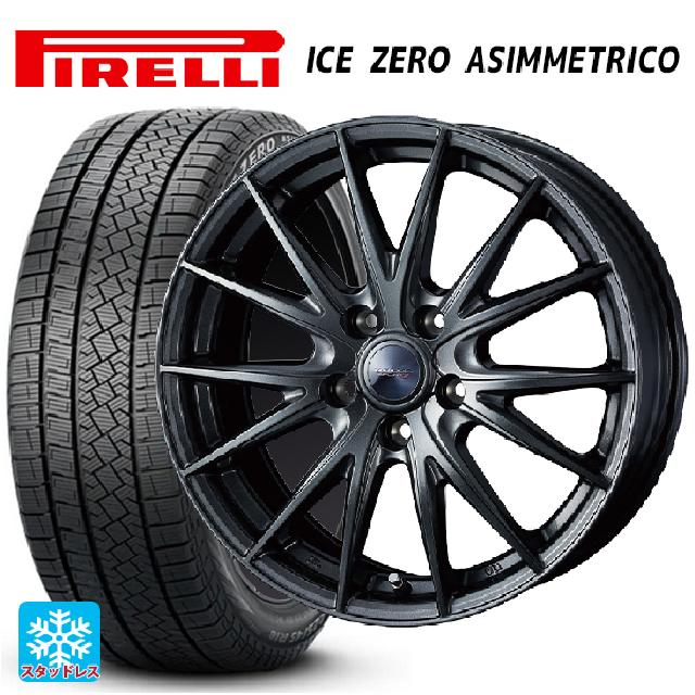 235/45R18 98H XL ピレリ アイスゼロ アシンメトリコ 正規品 ウェッズ ヴェルバ スポルト2 # ディープメタル2 18-8J 国産車用 スタッドレスタイヤホイール4本セット