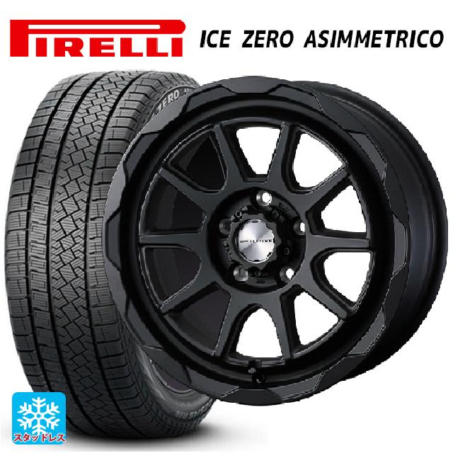 215/60R16 99H XL ピレリ アイスゼロ アシンメトリコ 正規品 # ウェッズ マッドヴァンス06 フルマットブラック 16-7J 国産車用 スタッドレスタイヤホイール4本セット｜タイヤホイール専門店コニシタイヤ