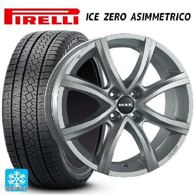 アウディ TTS(FVC系)用 245/40R18 97H XL ピレリ アイスゼロ アシンメトリコ 正規品 # 阿部商会 マック マイン Mチタン 新品スタッドレスタイヤホイール 4本セット
