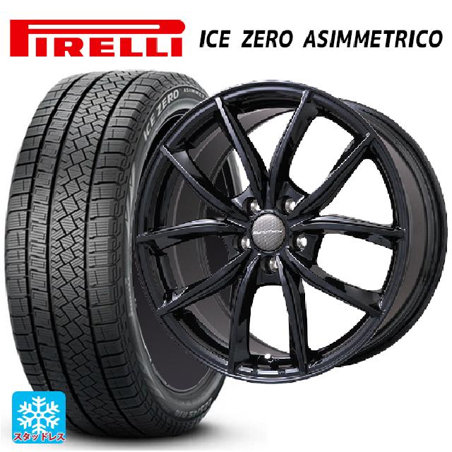 ランドローバー ディスカバリースポーツ(LC2系)用 235/60R18 107H XL ピレリ アイスゼロ アシンメトリコ 正規品 # ユーロテック VPライン グロスブラック 新品スタッドレスタイヤホイール 4本セット