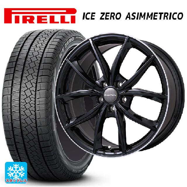プジョー リフター(K9系)用 215/60R17 96H ピレリ アイスゼロ アシンメトリコ 正規品 # ユーロテック VPライン グロスブラック/リムポリッシュ 新品スタッドレスタイヤホイール 4本セット|タイヤホイール専門店コニシタイヤ