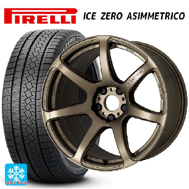 2024年製 215/55R17 98H XL ピレリ アイスゼロ アシンメトリコ 正規品 # ワーク エモーション T7R AHG 17-7J 国産車用 スタッドレスタイヤホイール4本セット
