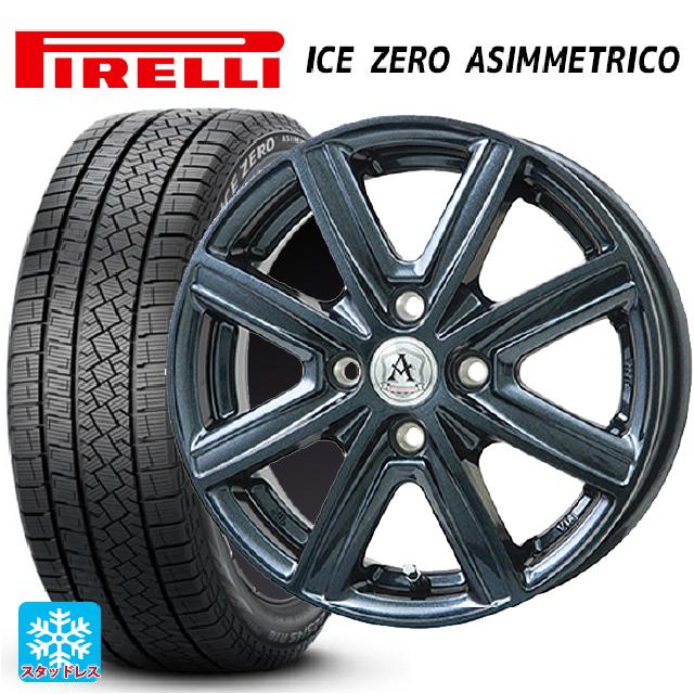在庫有 195/65R16 92H ピレリ アイスゼロ アシンメトリコ 正規品 # テクノピア アフロディーテ MZ ディープメタル 16-6J 国産車用 スタッドレスタイヤホイール4本セット