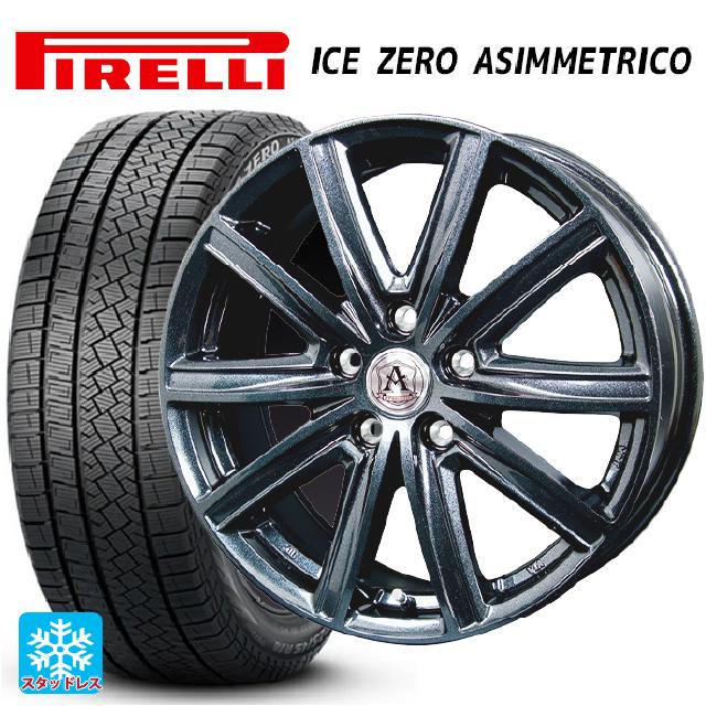 2024年製 215/50R17 95H XL ピレリ アイスゼロ アシンメトリコ 正規品 # テクノピア アフロディーテ MZ ディープメタル 17-7J 国産車用 スタッドレスタイヤホイール4本セット