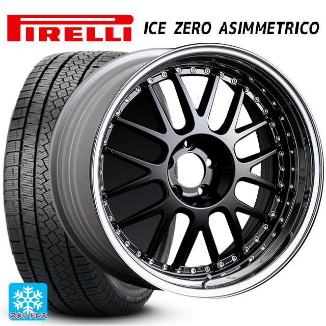 255/45R20 105H XL ピレリ アイスゼロ アシンメトリコ 正規品 タナベ SSR プロフェッサー MS1 ブラック 20-8J 国産車用 スタッドレスタイヤホイール4本セット