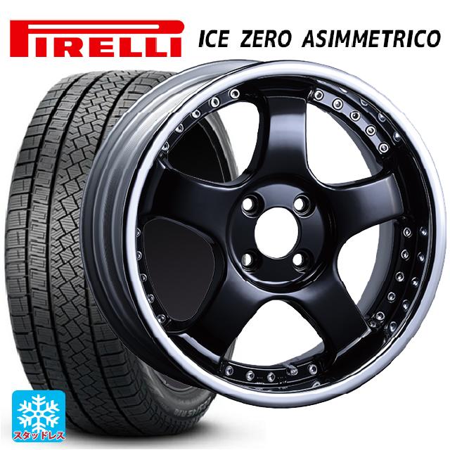 2024年製 215/55R17 98H XL ピレリ アイスゼロ アシンメトリコ 正規品 # タナベ SSR プロフェッサー SP1R ブラック 17-7J 国産車用 スタッドレスタイヤホイール4本セット