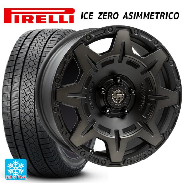 215/60R17 96H ピレリ アイスゼロ アシンメトリコ 正規品 # ウェッズ クロスオーバー ガーメンツ スタイルM マットブラッククリア 16-7J 国産車用 スタッドレスタイヤホイール4本セット