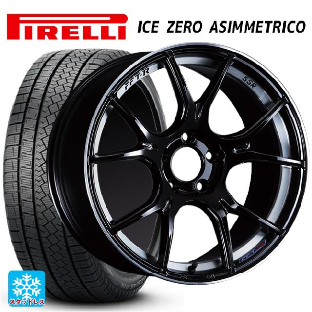 225/60R18 100H ピレリ アイスゼロ アシンメトリコ 正規品 タナベ SSR GT X02 グロスブラック 18-7.5J 国産車用 スタッドレスタイヤホイール4本セット