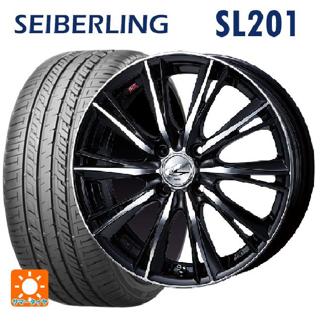トヨタ アクア(PK16/PK15系)用 195/55R16 87V セイバーリング セイバーリング SL201(ブリヂストン工場生産） ウェッズ レオニス WX BKMC 新品サマータイヤホイール 4本セット