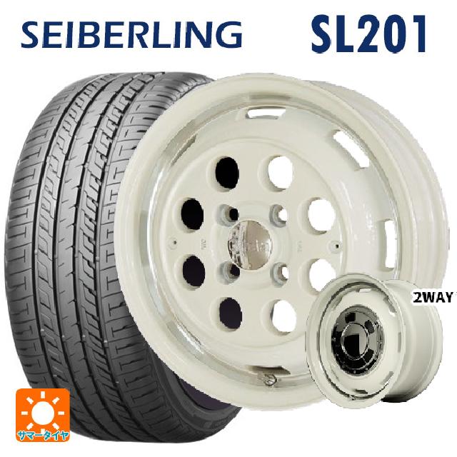 165/50R15 73V セイバーリング セイバーリング SL201(ブリヂストン工場生産) エムアイディー ガルシア シスコ オールドイングリュッシュホワイト+リムヴァーレイ 15-4.5J 国産車用 サマータイヤホイール4本セット|タイヤホイール専門店コニシタイヤ