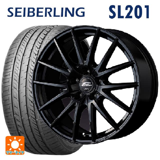 225/40R18 92W XL セイバーリング セイバーリング SL201(ブリヂストン工場生産) エムアイディー MIDホイール SQ27 メタリックブラック 18-7J 国産車用 サマータイヤホイール4本セット|タイヤホイール専門店コニシタイヤ