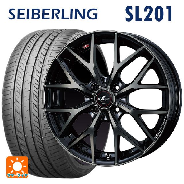 トヨタ アクア(PK16/PK15系)用 195/55R16 87V セイバーリング セイバーリング SL201(ブリヂストン工場生産） ウェッズ レオニス MX PBMC/TI 新品サマータイヤホイール 4本セット