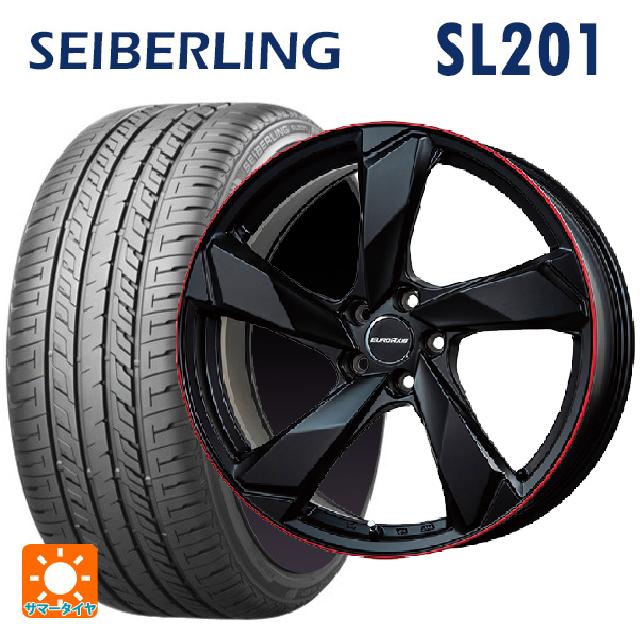 フォルクスワーゲン T-Cross(C1系)用 215/45R18 89W セイバーリング セイバーリング SL201(ブリヂストン工場生産） ユーロアクシス クロスエッジ マットブラック/レッドリム 新品サマータイヤホイール 4本セット