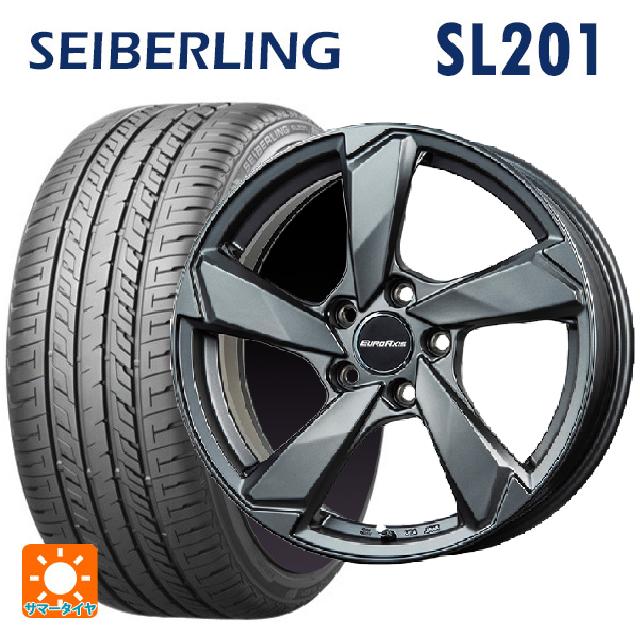 フォルクスワーゲン T-Cross(C1系)用 215/45R18 89W セイバーリング セイバーリング SL201(ブリヂストン工場生産） ユーロアクシス クロスエッジ マットチタニウム 新品サマータイヤホイール 4本セット