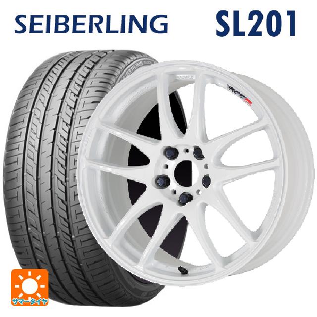 トヨタ アクア(PK16/PK15系)用 195/55R16 87V セイバーリング セイバーリング SL201(ブリヂストン工場生産） ワーク エモーション CR極 WHT 新品サマータイヤホイール 4本セット