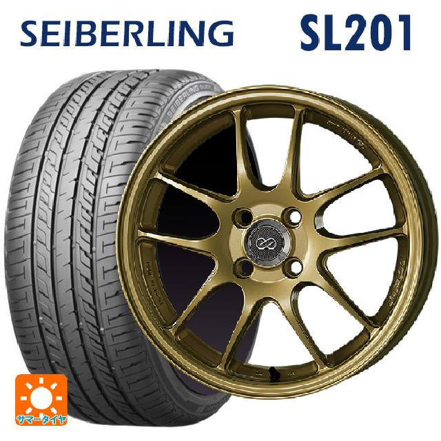 ホンダ ステップワゴン(RP6~8)用 225/40R18 92W XL セイバーリング セイバーリング SL201(ブリヂストン工場生産） エンケイ パフォーマンスライン PF01 ゴールド 新品サマータイヤホイール 4本セット