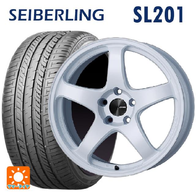 トヨタ GRヤリス(PA系)用 225/40R18 92W XL セイバーリング セイバーリング SL201(ブリヂストン工場生産） エンケイ パフォーマンスライン PF05 W 新品サマータイヤホイール 4本セット