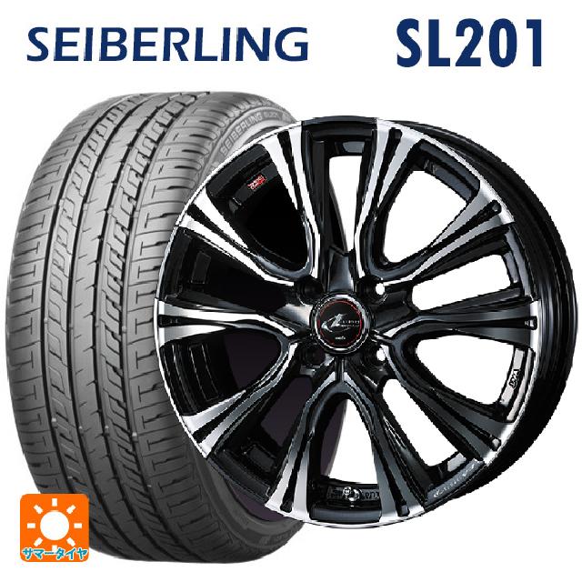 185/55R16 83V セイバーリング セイバーリング SL201(ブリヂストン工場生産） ウェッズ レオニス VR PBMC 16-6J 国産車用 サマータイヤホイール4本セット