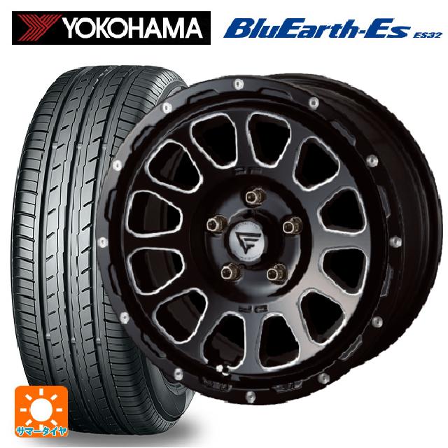 215/60R17 96H ヨコハマ ブルーアースEs ES32 エクシズルライン デルタフォース オーバル ブラックマシニング 17-7J 国産車用 サマータイヤホイール4本セット