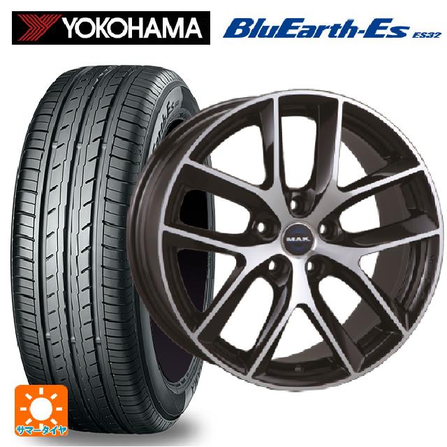 トヨタ GRカローラ(4BA-GZEA14H)用 245/40R18 93W ヨコハマ ブルーアースEs ES32 阿部商会 マック ボルテージFF ブラックミラー 新品サマータイヤホイール 4本セット