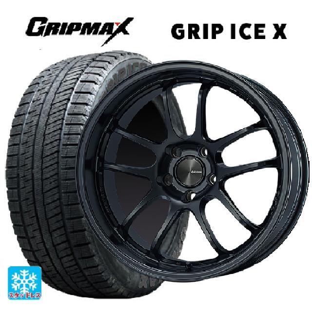 トヨタ アルファード(30系)用 235/50R18 101H XL グリップマックス グリップアイスX ブラックレター エンケイ パフォーマンスライン PF01 EVO マットブラック 新品スタッドレスタイヤホイール 4本セット