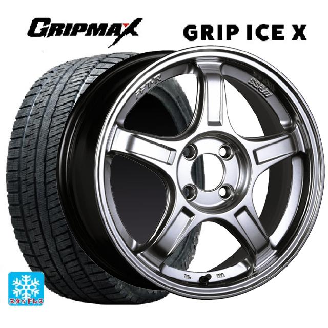 185/60R16 86T グリップマックス グリップアイスX ブラックレター タナベ SSR GT X03 クロームシルバー 16-6.5J 国産車用 スタッドレスタイヤホイール4本セット
