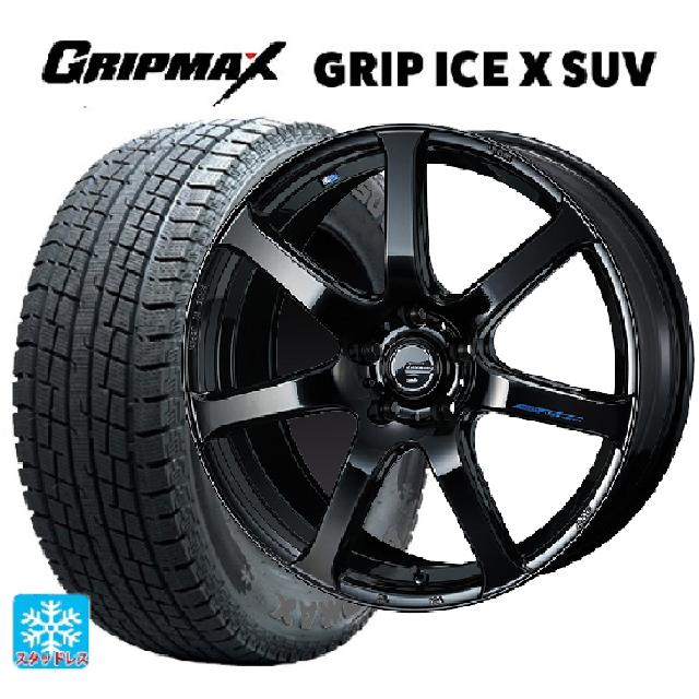 トヨタ bZ4X(11/15系)用 2023年製 235/60R18 107H XL グリップマックス グリップアイスX SUV ブラックレター # ウェッズ レオニス ナヴィア07 PBK 新品スタッドレスタイヤホイール 4本セット