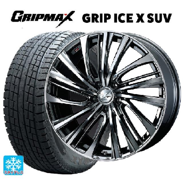 スバル レガシィアウトバック(BS系)用 225/60R18 104H XL グリップマックス グリップアイスX SUV ブラックレター # ウェッズ レオニス FS BMCMC 新品スタッドレスタイヤホイール 4本セット