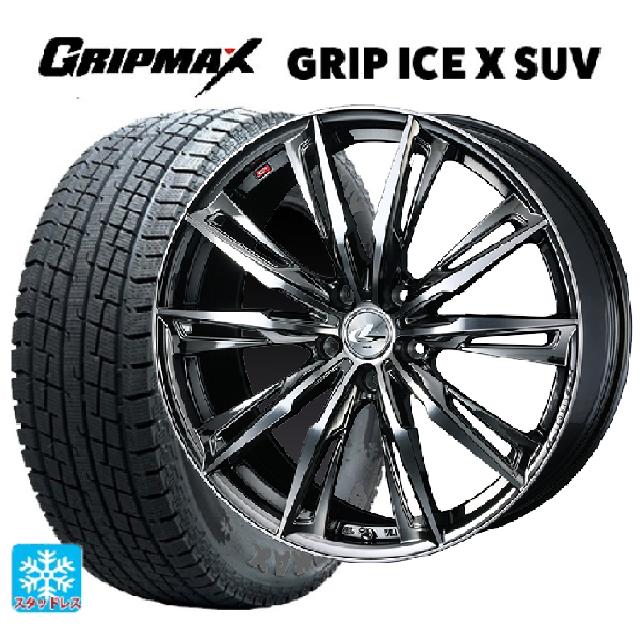 スバル レガシィアウトバック(BS系)用 225/60R18 104H XL グリップマックス グリップアイスX SUV ブラックレター # ウェッズ レオニス GX BMCMC 新品スタッドレスタイヤホイール 4本セット