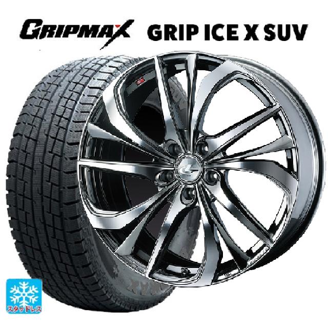 スバル レガシィアウトバック(BS系)用 225/60R18 104H XL グリップマックス グリップアイスX SUV ブラックレター # ウェッズ レオニス TE BMCMC 新品スタッドレスタイヤホイール 4本セット