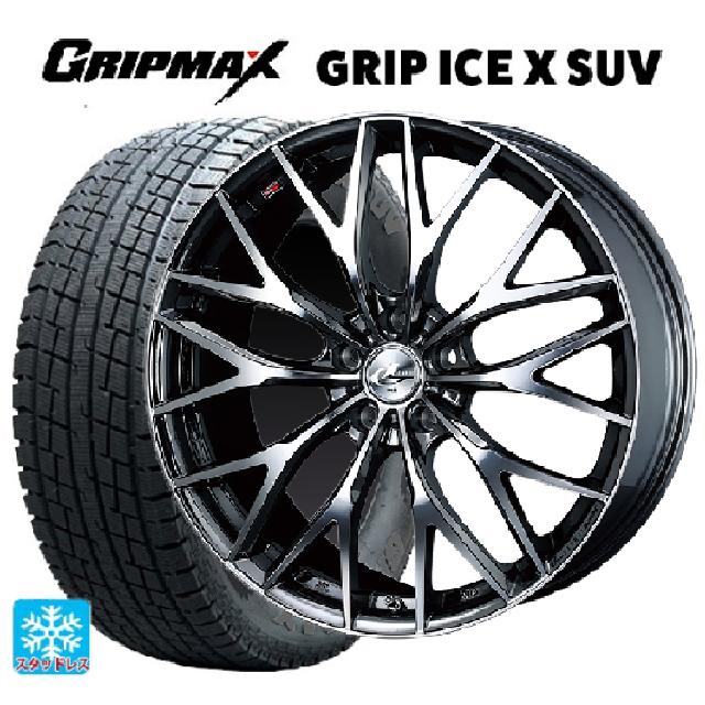 スバル レガシィアウトバック(BS系)用 225/60R18 104H XL グリップマックス グリップアイスX SUV ブラックレター # ウェッズ レオニス MX BMCMC 新品スタッドレスタイヤホイール 4本セット