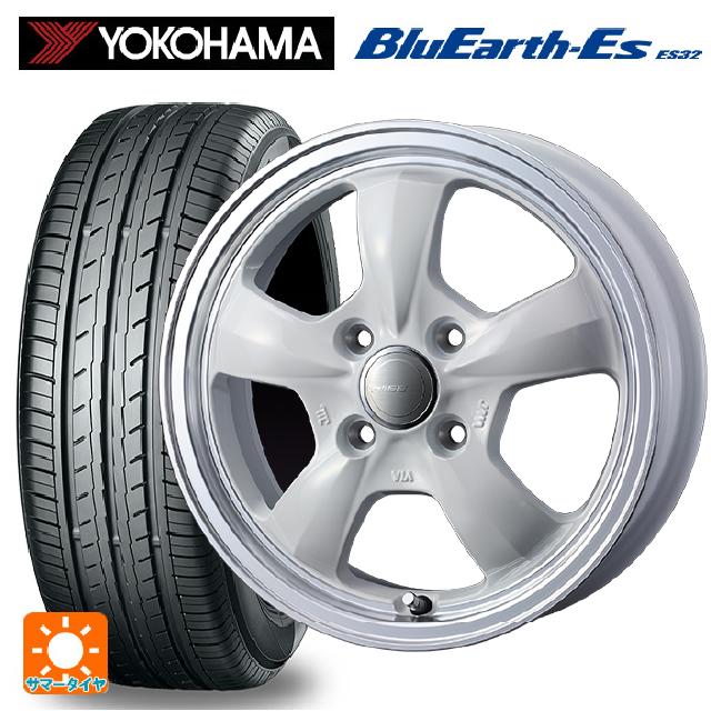 145/80R12 74S ヨコハマ ブルーアースEs ES32 # ウェッズ グラフト 5S ホワイトリムポリッシュ 12-4J 国産車用 サマータイヤホイール4本セット|タイヤホイール専門店コニシタイヤ