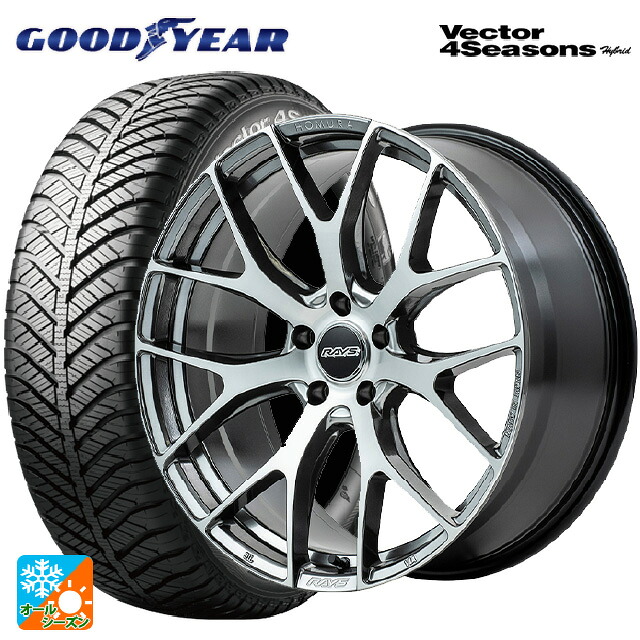 ホンダ ステップワゴン(RP6~8)用 225/40R18 92H XL グッドイヤー ベクターフォーシーズンズ ハイブリッド レイズ ホムラ 2X7FT QAJ 新品オールシーズンタイヤホイール 4本セット
