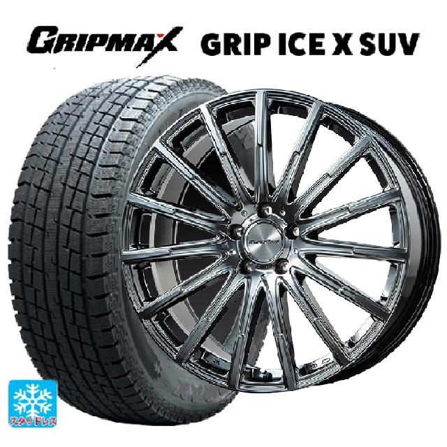 メルセデスベンツ GLA(H247)用 235/55R18 104H XL グリップマックス グリップアイスX SUV ブラックレター # ユーロアクシス エアフルト クロームハイパーブラック 新品スタッドレスタイヤホイール 4本セット|タイヤホイール専門店コニシタイヤ