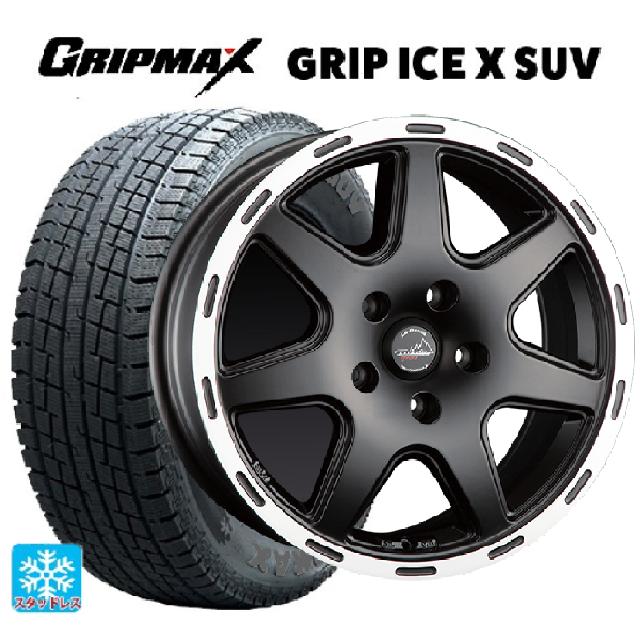 ジープ コンパス(M624)用 225/60R17 99T グリップマックス グリップアイスX SUV ブラックレター 阿部商会 ラ･ストラーダ ティラードクロス マットブラックリムポリッシュ 新品スタッドレスタイヤホイール 4本セット