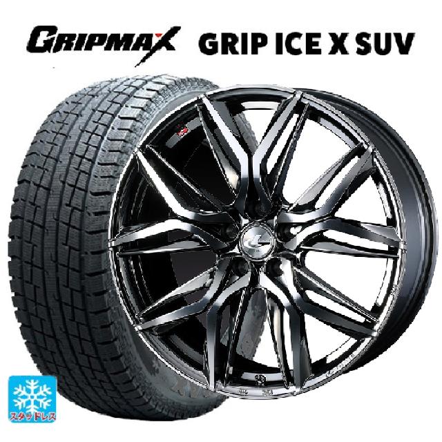 スバル レガシィアウトバック(BS系)用 225/60R18 104H XL グリップマックス グリップアイスX SUV ブラックレター # ウェッズ レオニス LM BMCMC 新品スタッドレスタイヤホイール 4本セット