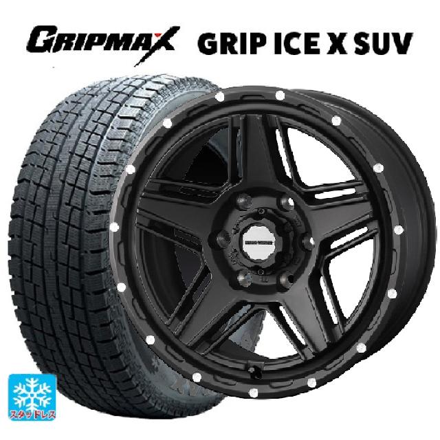 トヨタ ランドクルーザープラド(150系)用 265/60R18 114H XL グリップマックス グリップアイスX SUV ブラックレター # ウェッズ マッドヴァンス07 FULL MAT BLACK 新品スタッドレスタイヤホイール 4本セット｜タイヤホイール専門店コニシタイヤ