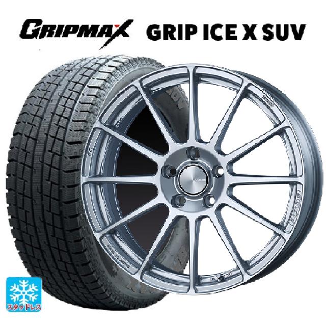 トヨタ bZ4X(11/15系)用 2023年製 235/60R18 107H XL グリップマックス グリップアイスX SUV ブラックレター # エンケイ パフォーマンスライン PF03 スパークルシルバー 新品スタッドレスタイヤホイール 4本セット