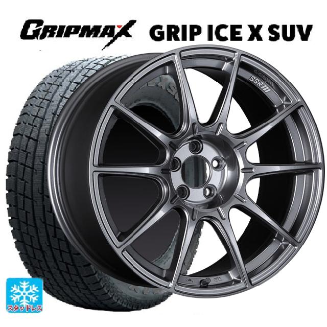 トヨタ bZ4X(11/15系)用 2023年製 235/60R18 107H XL グリップマックス グリップアイスX SUV ブラックレター # タナベ SSR GT X01 ダークシルバー 新品スタッドレスタイヤホイール 4本セット
