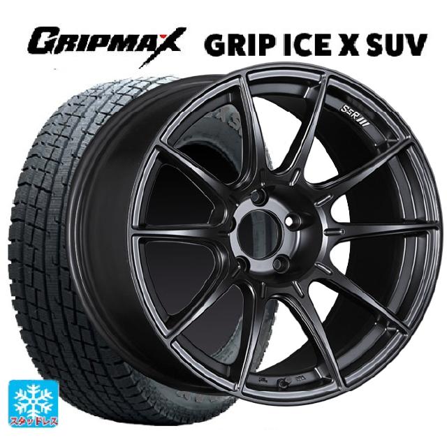 トヨタ bZ4X(11/15系)用 2023年製 235/60R18 107H XL グリップマックス グリップアイスX SUV ブラックレター # タナベ SSR GT X01 フラットブラック 新品スタッドレスタイヤホイール 4本セット
