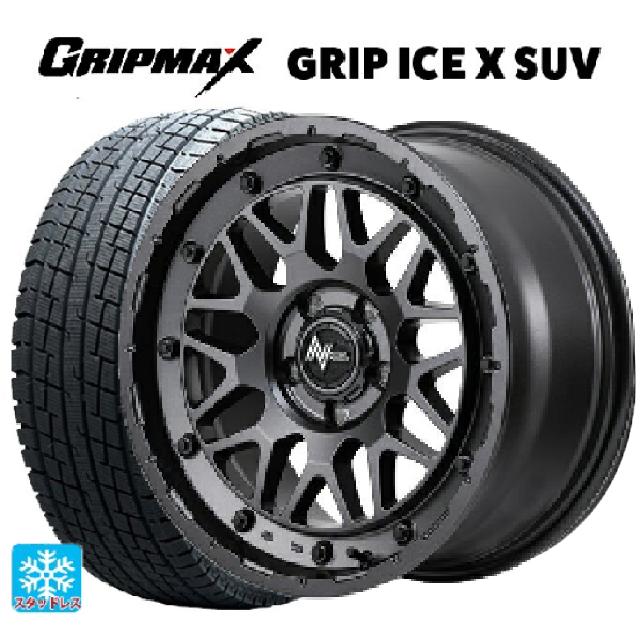225/55R18 102H XL グリップマックス グリップアイスX SUV ブラックレター # エムアイディー ナイトロパワー M29 スティンガー バレルブラック 18-7J 国産車用 スタッドレスタイヤホイール4本セット