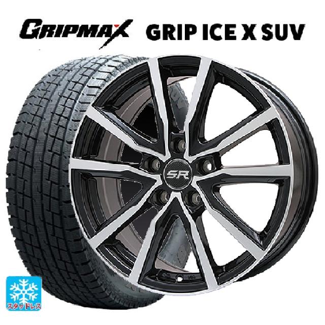 スバル フォレスター(SL系)用 225/55R18 102H XL グリップマックス グリップアイスX SUV ブラックレター # エンケイ パフォーマンスライン PF06 マシニングブラック 新品スタッドレスタイヤホイール 4本セット